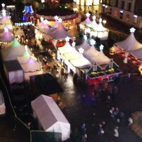 Looking down on the xmas markets from the top of the ferris wheel, Copenhagen 