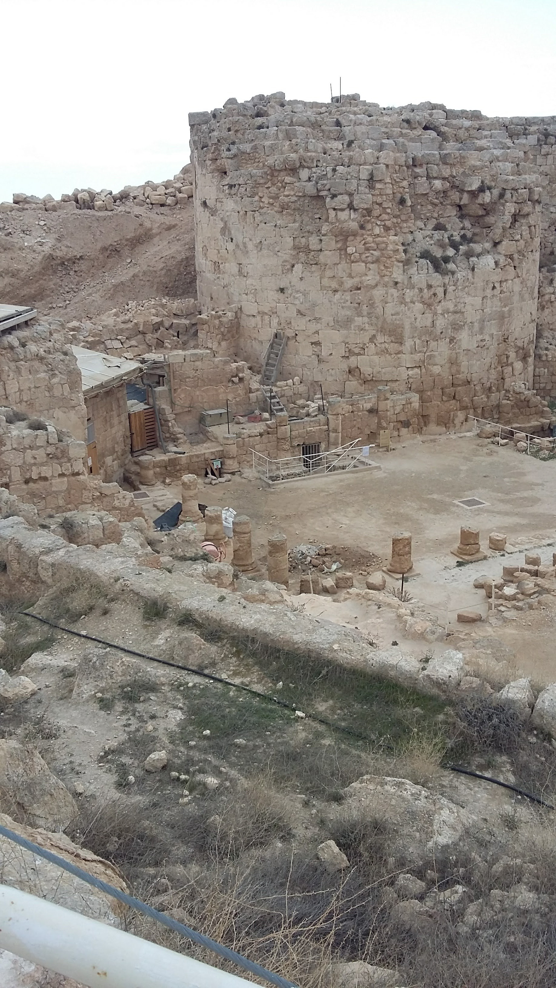 Archaeological dig, King Herods fortress on a hill top, Herodium, West Bank, Palestine