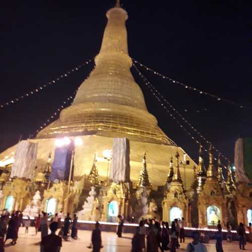 Swedagon Pagoda, Yangon, at night