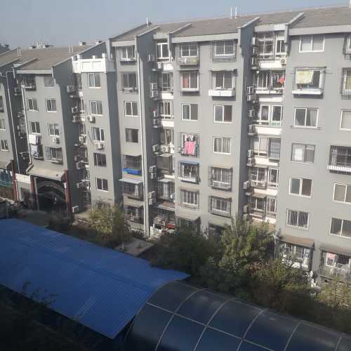 Chinese communist Tower blocks taken from the hotel room window, Beijing