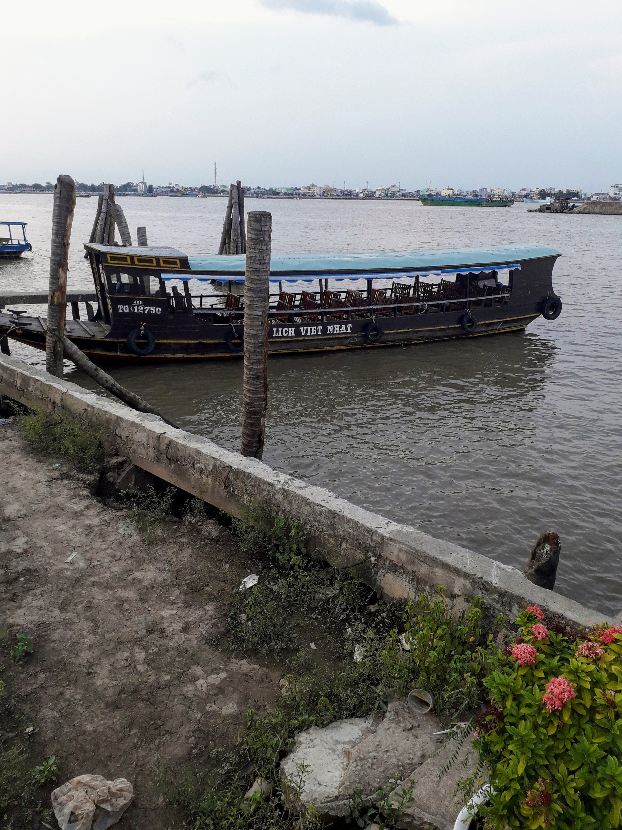 Ready to cross the Mekong River, Mekong Delta, Vietnam