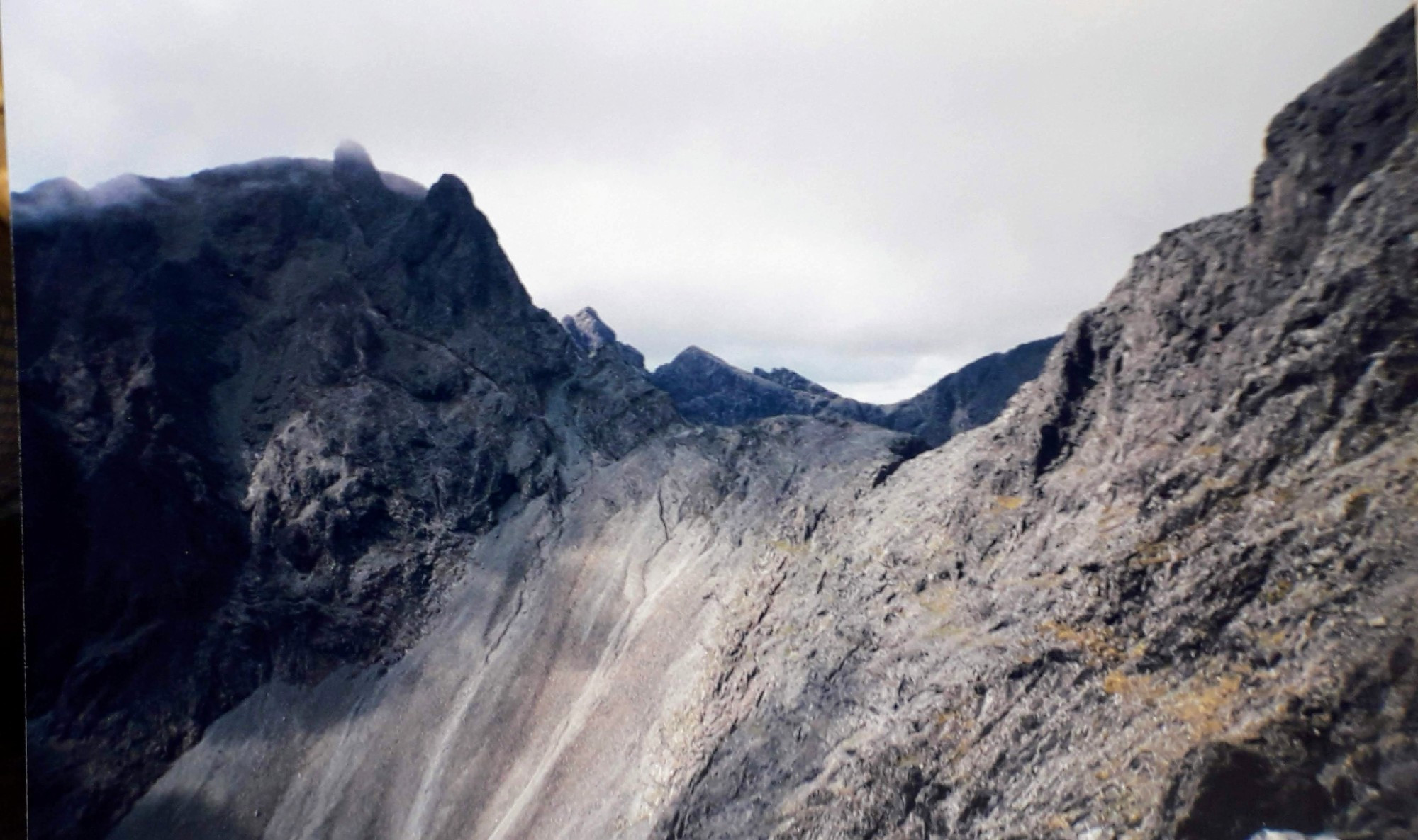 Climbing in the Cuillin mountains Isle of Skye Scotland 