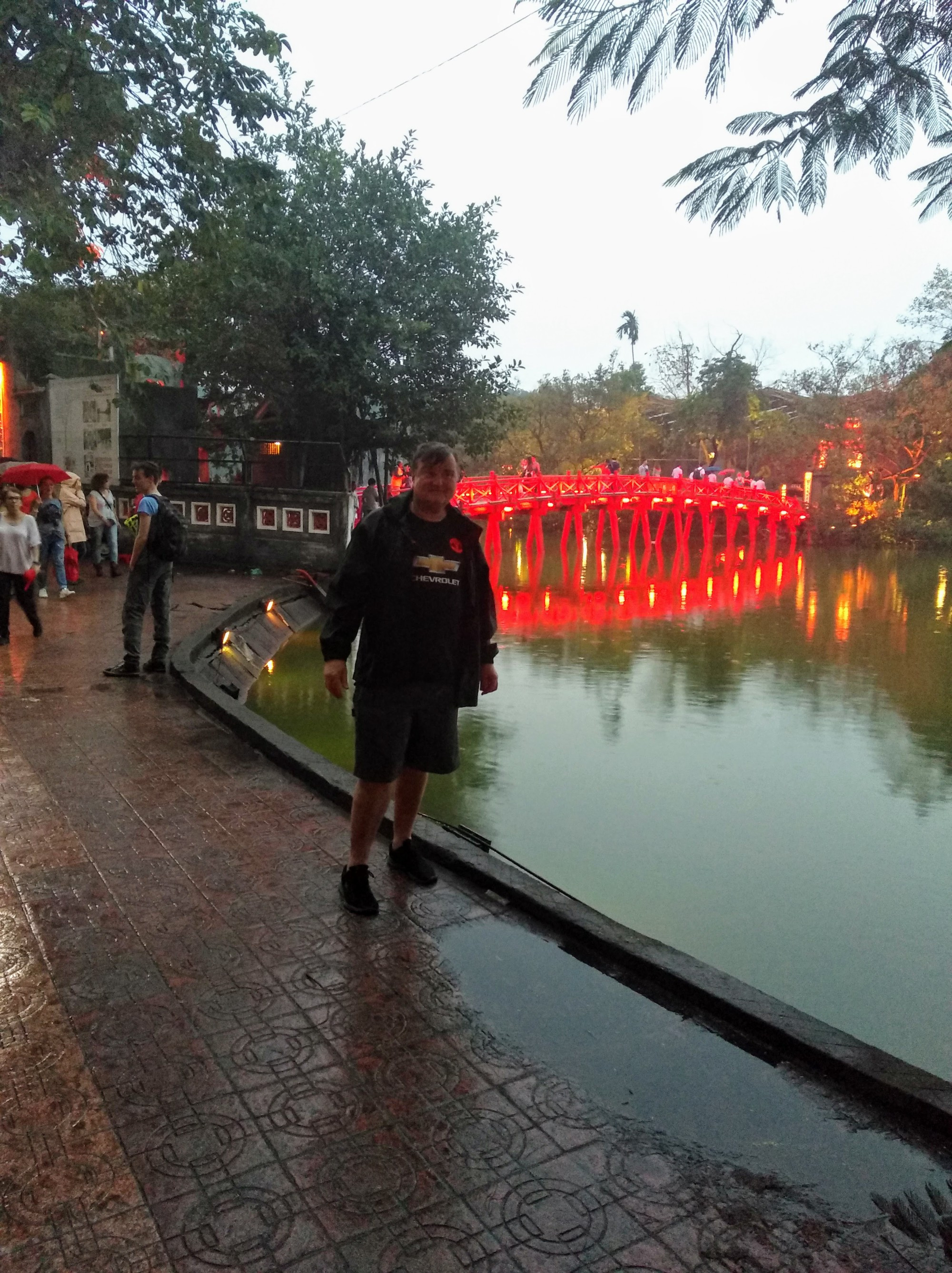 Red Bridge at Joan Kiem Lake, Hanoi Vietnam 