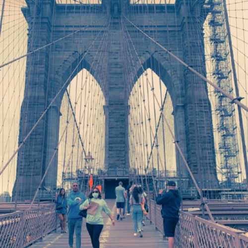 Esta es una foto que tome espectacular del Puente Brooklyn en NY 