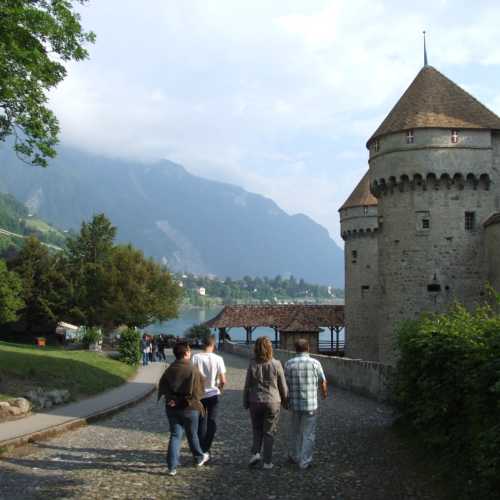 Chillon Castle on Lake Geneva near Montreux, Canton Vaud, Switzerland