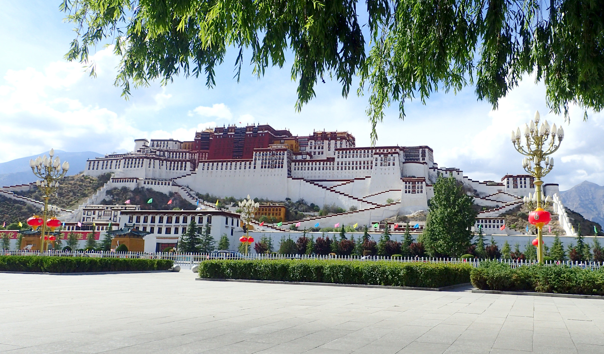 Potala Palace in Lhasa, Tibet. Former residence of Dalai Lamas who were the living Gods in Tibetan Buddhism.