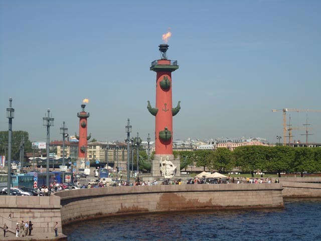 Rostral columns Saint-Petersburg, Russia