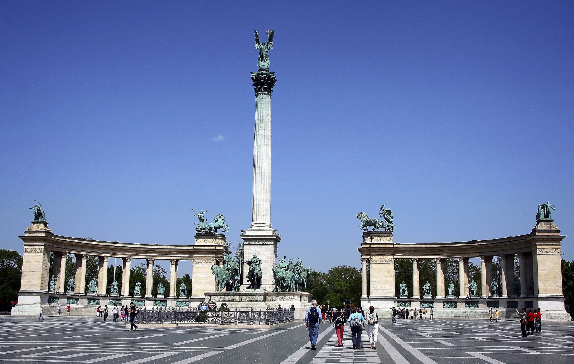 The Heroes Square, a monument to a millennium of Hungary