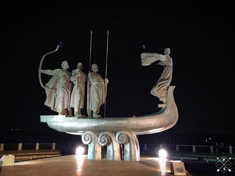 Monument to Kiev founders, Ukraine