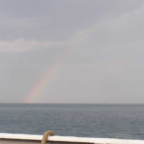 Beginning of rainbow, Lastochkino Gnezdo, Yalta, Crimea, 11/07/2012