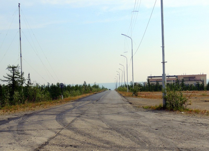 Дорога из аэропорта в г. Удачный.