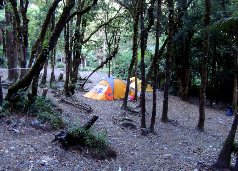 Базовый лагерь для ночлега при подъёме на вулкан Геде.