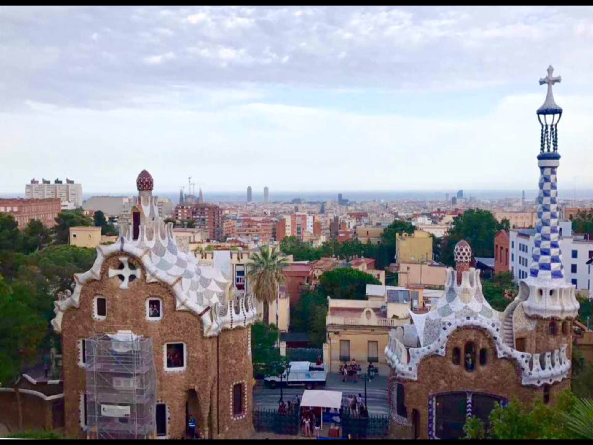 Barcelona.<br/>
View from Park Guel.