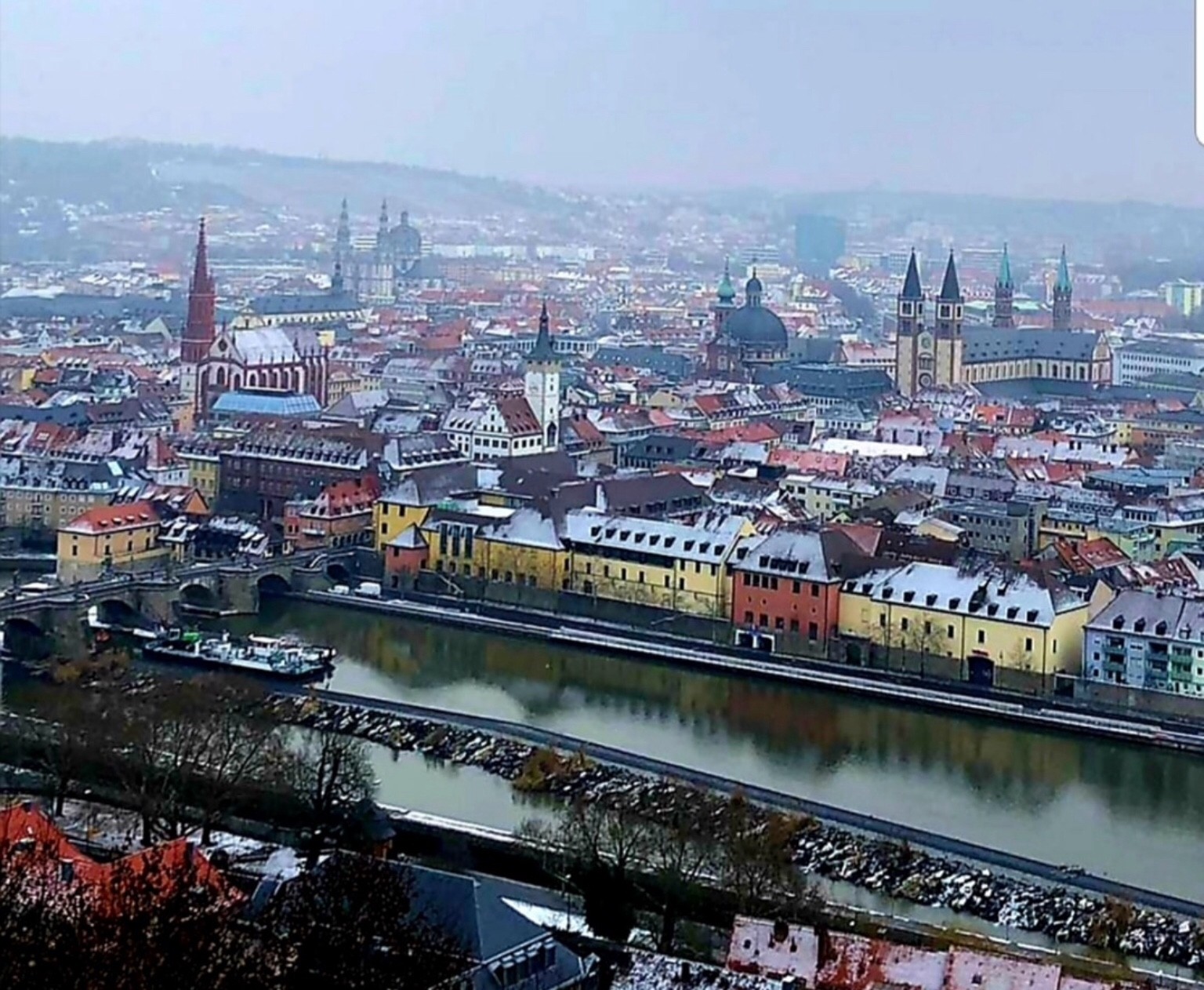City of Warzburg. <br/>
View from Marienberg Fortress.