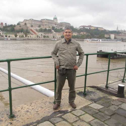 Будапешт. Я и вид на замок Буда. (14.09.2014)