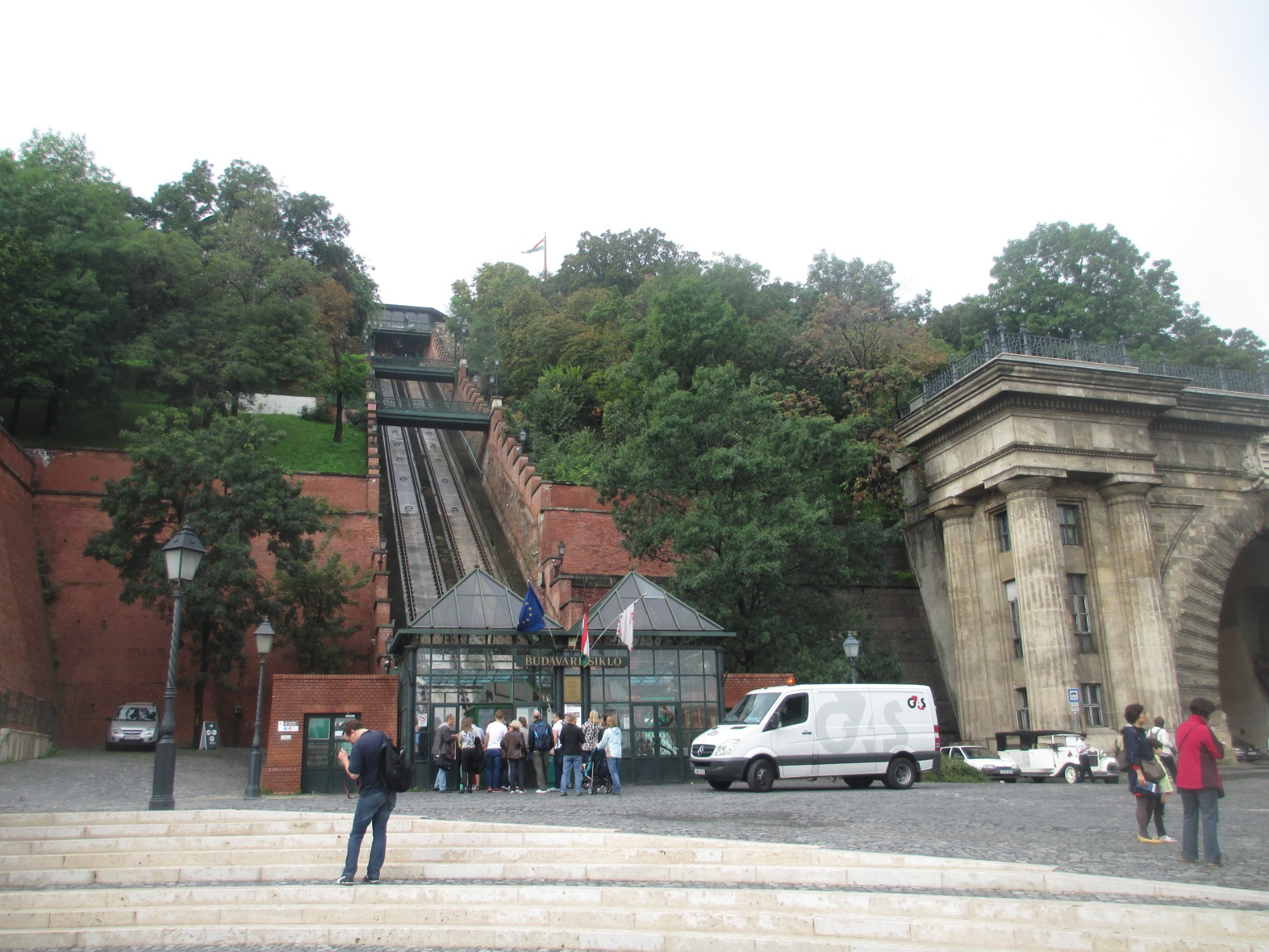 Будапешт. Фуникулёр на холм замка Буды. (15.09.2014)