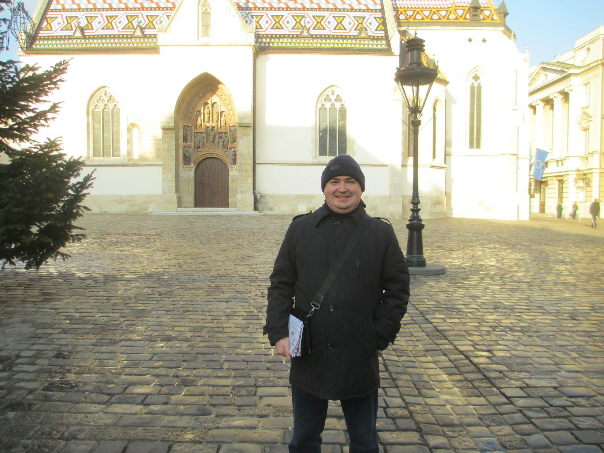 Загреб. Я на площади Святого Марка. (03.01.2017)