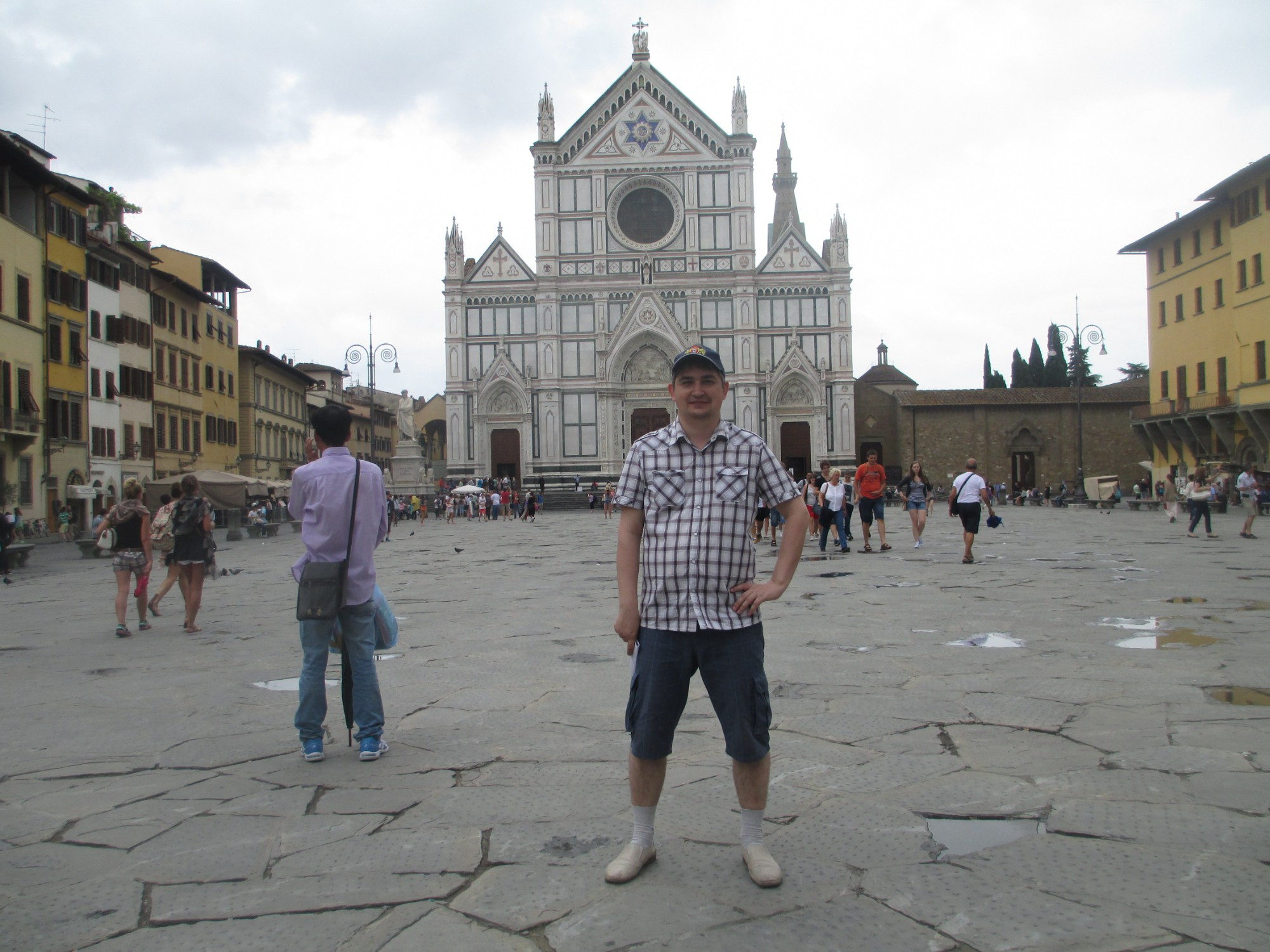 Флоренция. Я на площади Санта-Кроче. (08.07.2014)