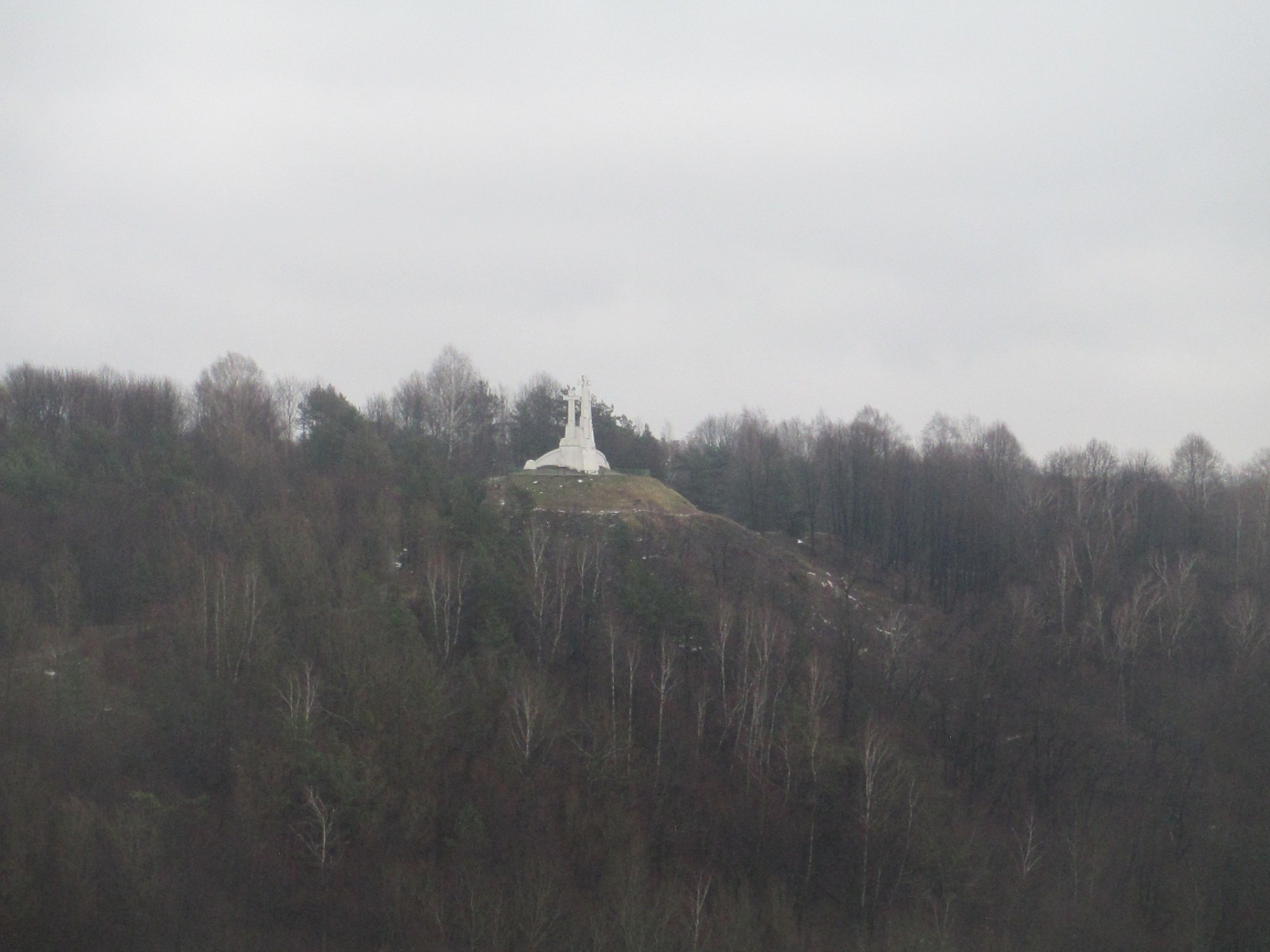 Вильнюс. Вид на «Три креста» с Башни Гедиминаса (02.01.2015)