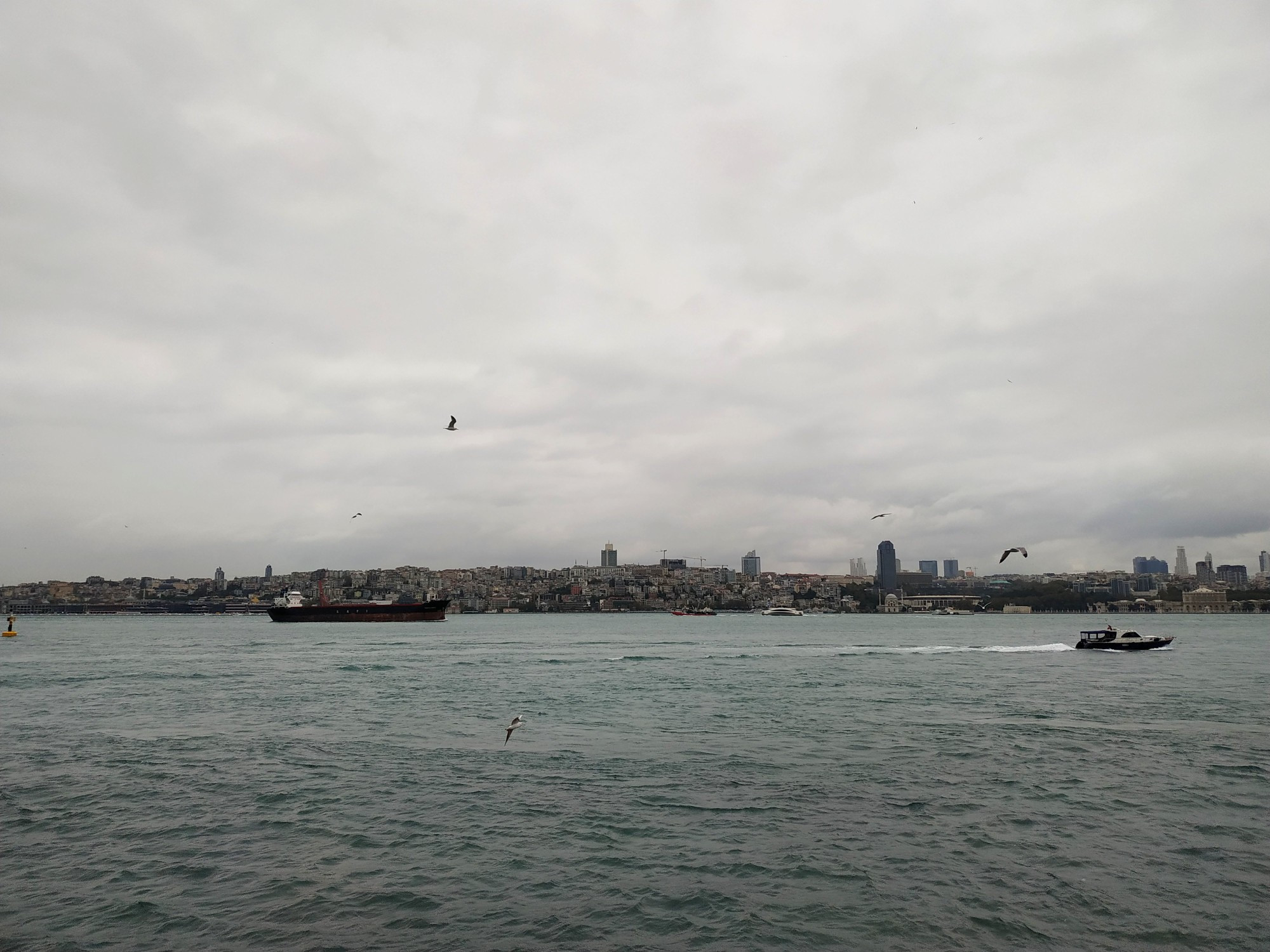 Стамбул. Вид на Босфор с набережной Ускюдар. (07.11.2020)