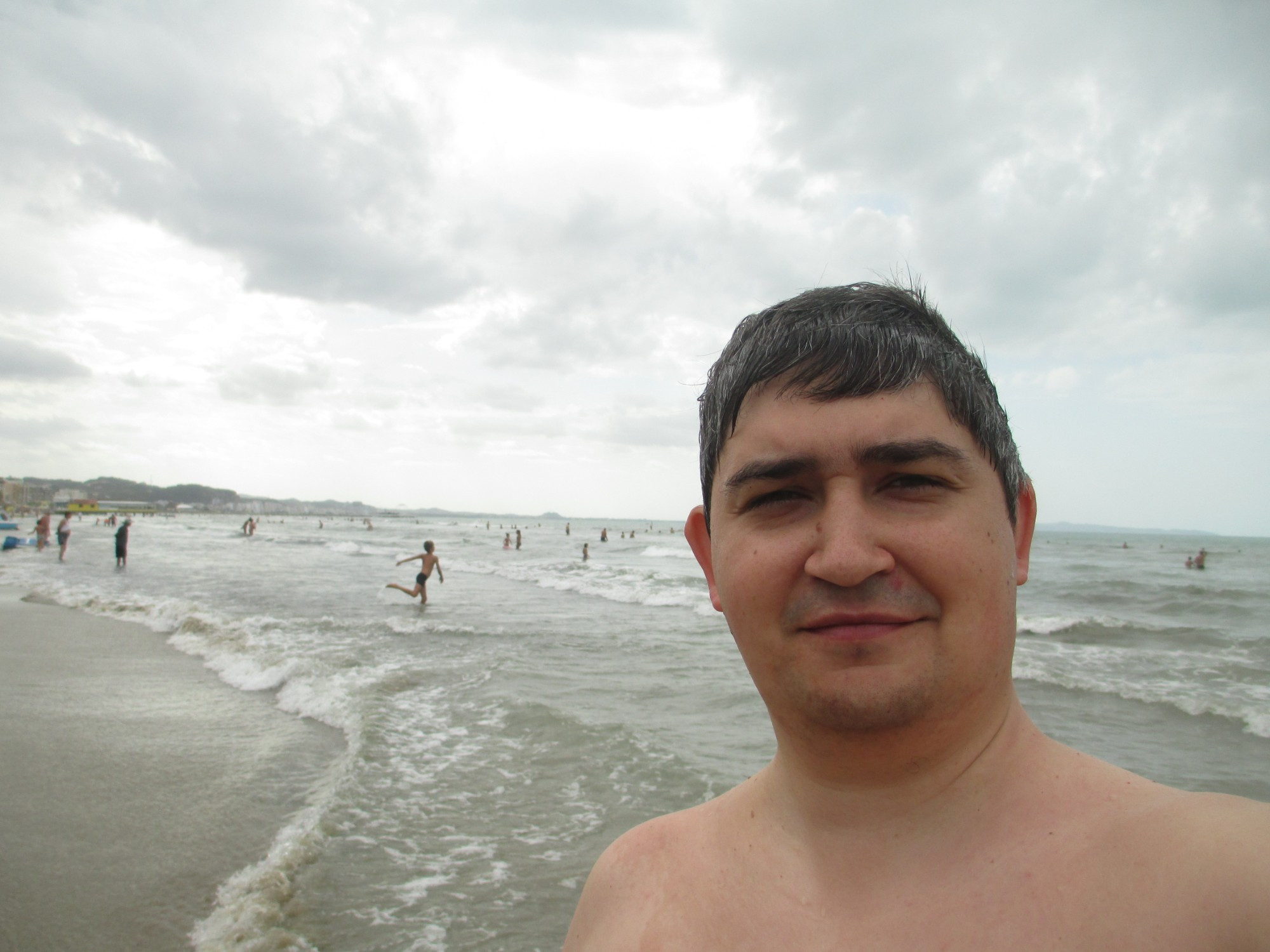Я на пляже Дурреса. (06.09.2015)