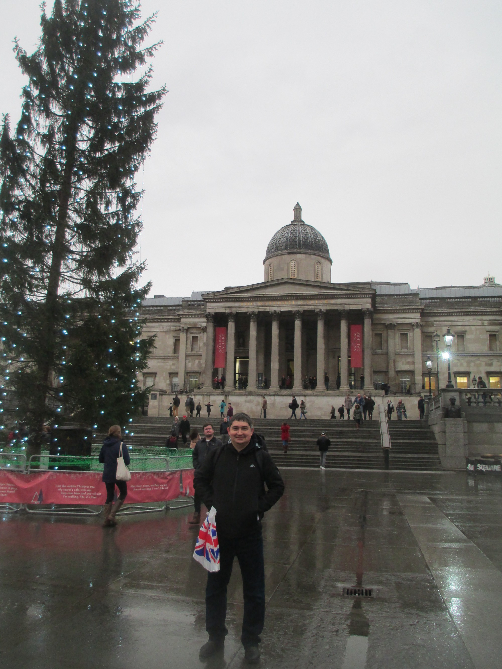 Лондон. Я на Трафальгарской площади. (03.01.2016).