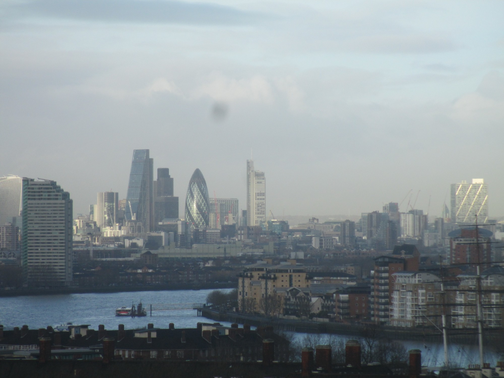 Лондон. Вид на Лондон с Гринвичского холма (04.01.2016).