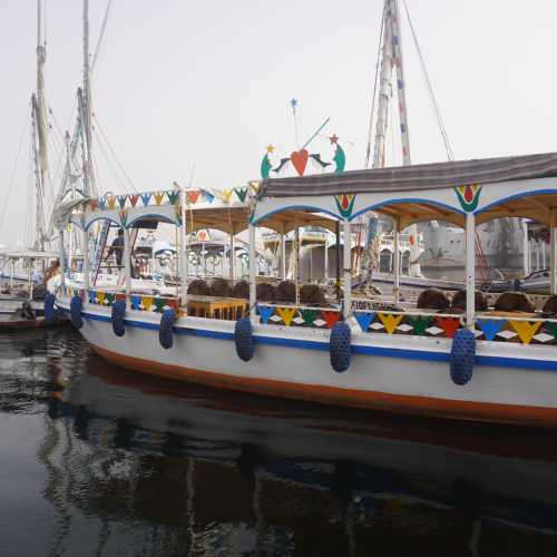 Луксор. Лодки у пристани на Ниле. (17.05.2021)