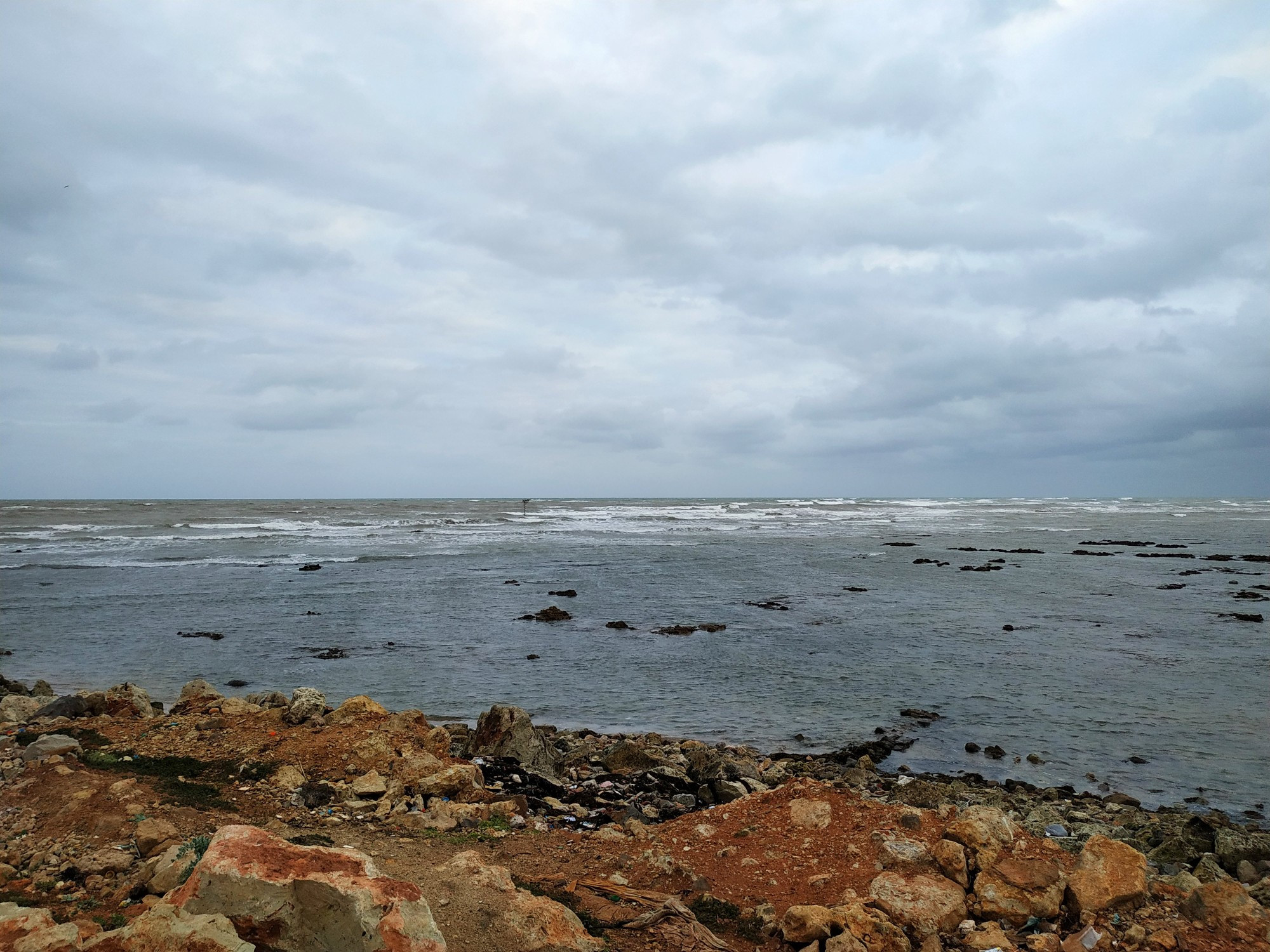 Берег Атлантического океана в Эль-Джадиде. (16.03.2020)