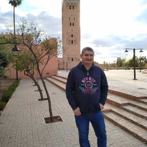 Марракеш. Я на фоне мечети Кутубия. (21.03.2020)