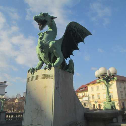 Любляна. Один из драконов у Драконьева моста. (02.01.2017)