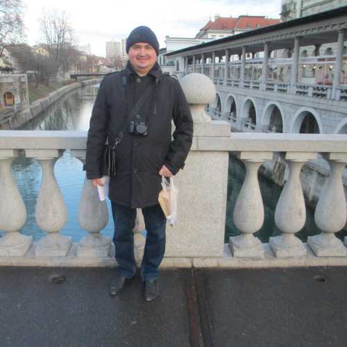 Любляна. Я на Тройном мосту. (02.01.2017)