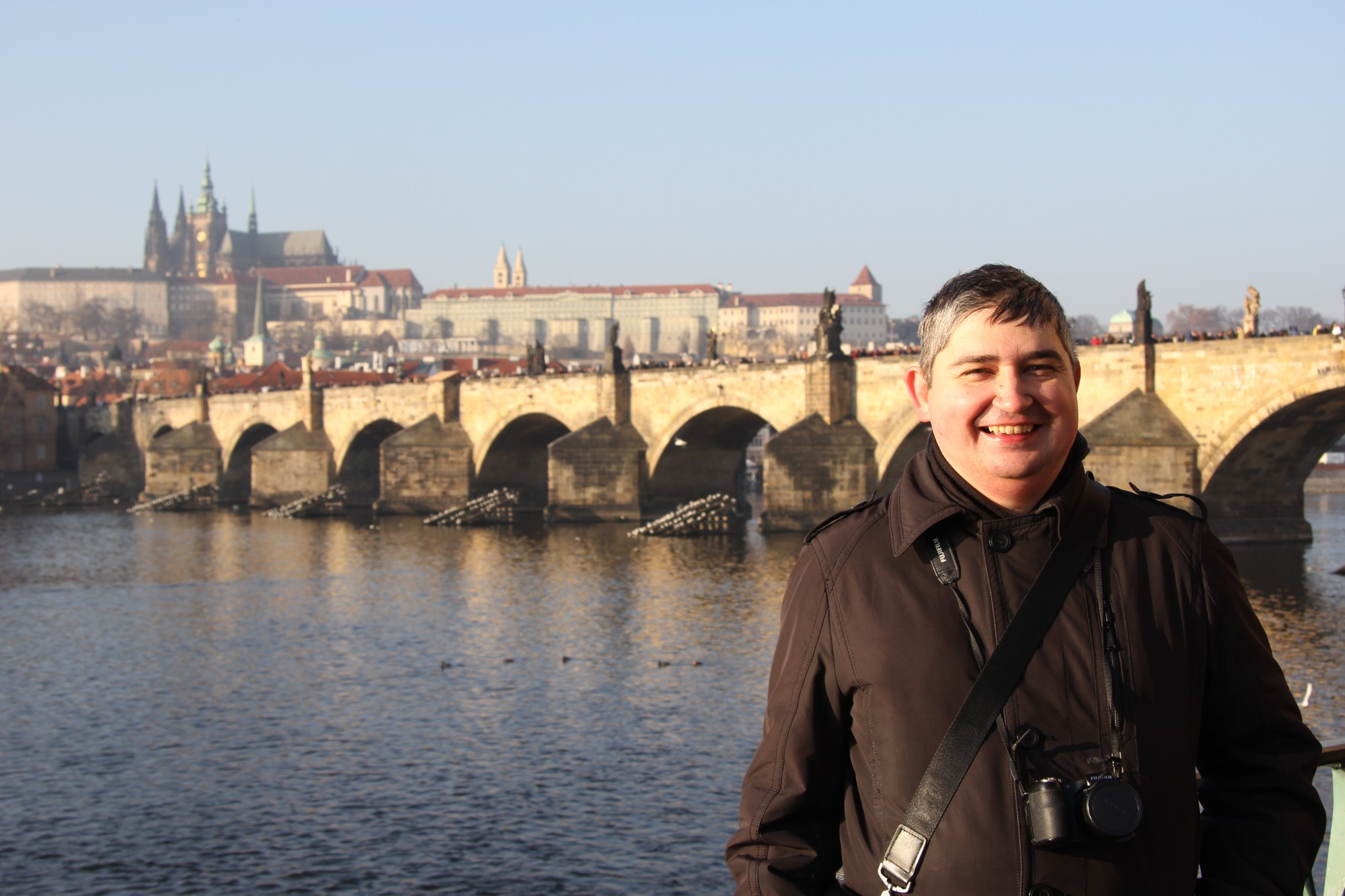 Прага. Я на фоне Карлова моста. (31.12.2016)