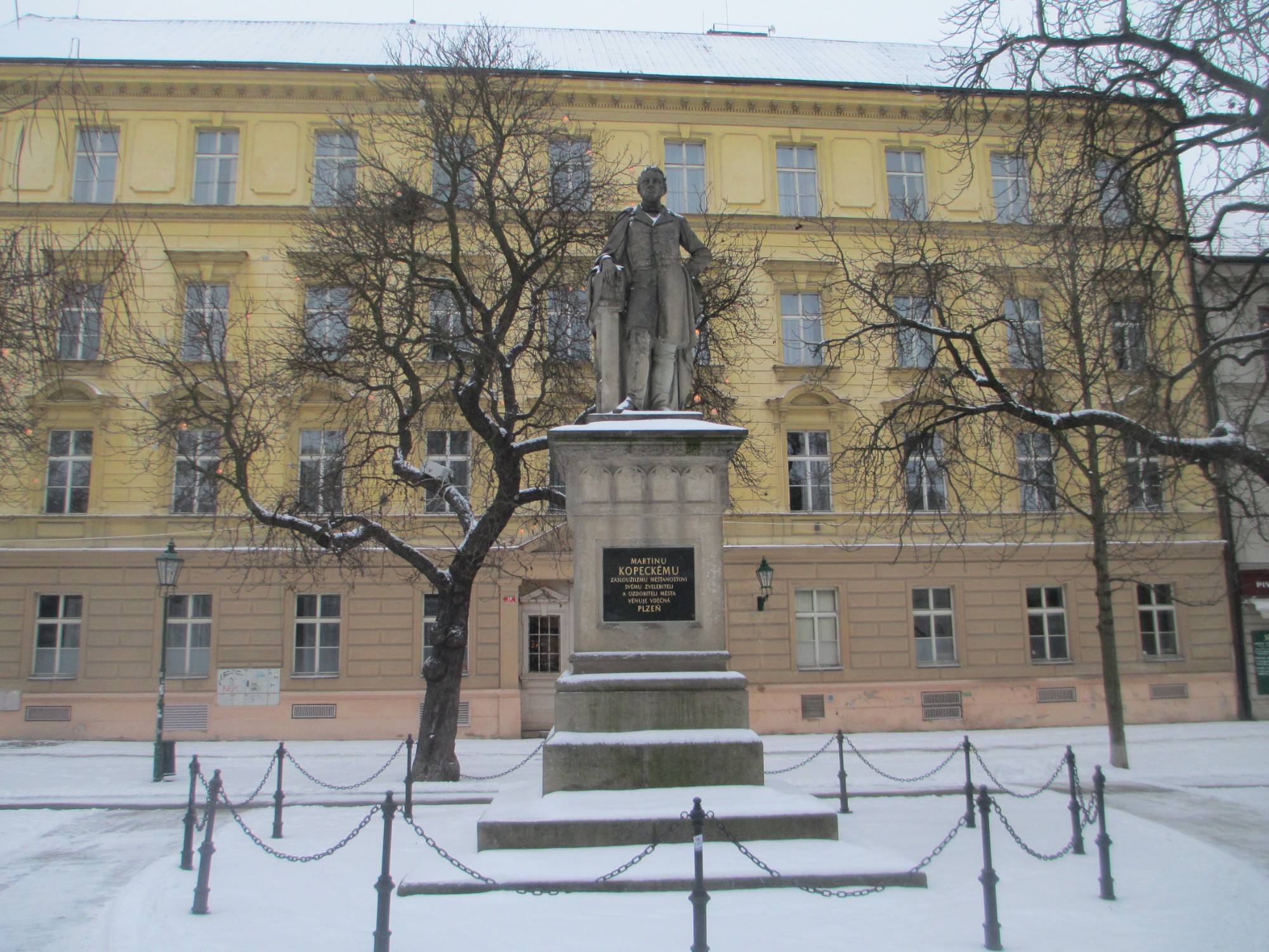 Пльзень. Памятник Мартину Копецкому. (08.01.2017)