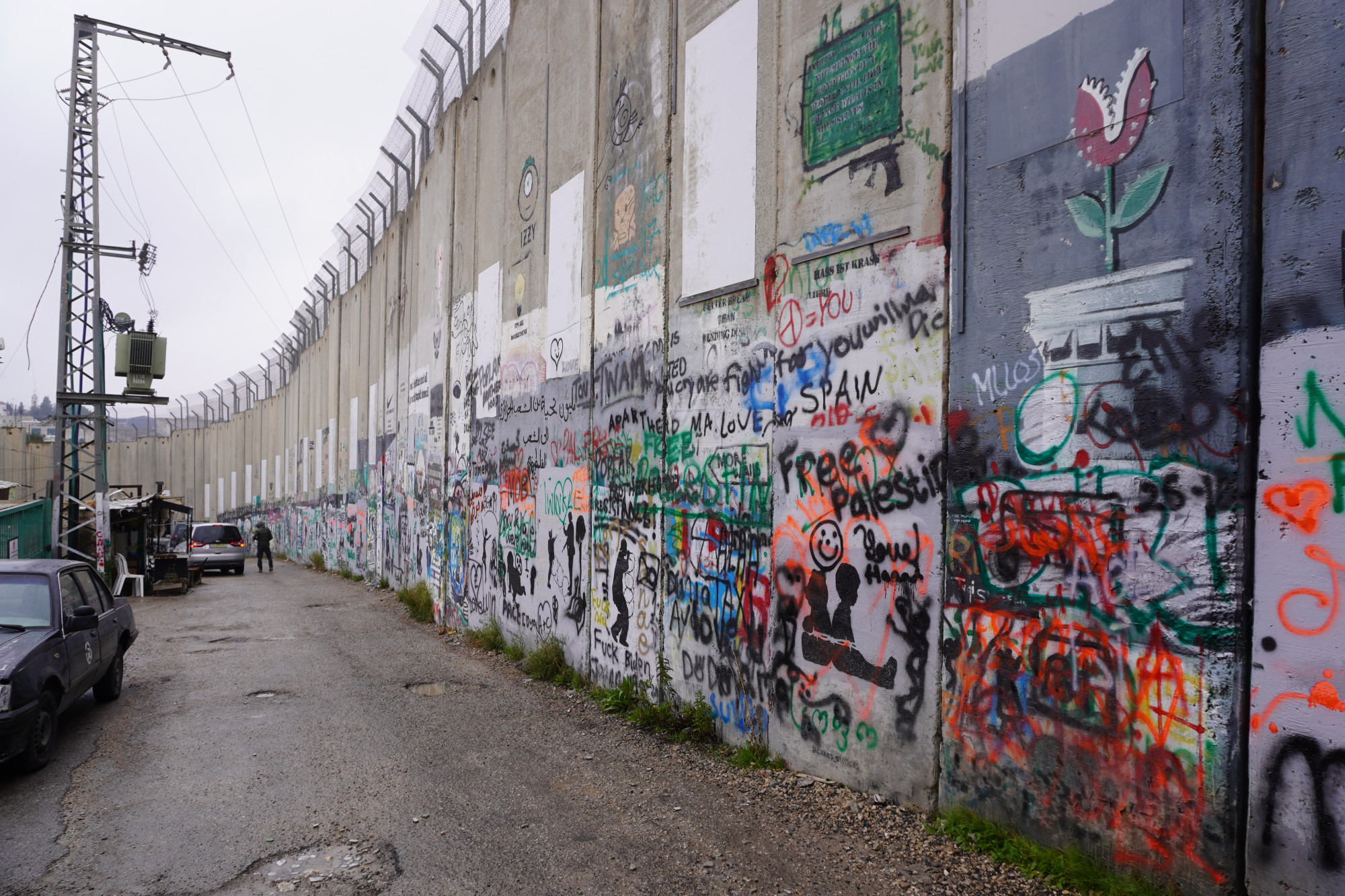 Вифлеем. Разделительная стена между Израилем и Палестинской автономией. (06.01.2023)
