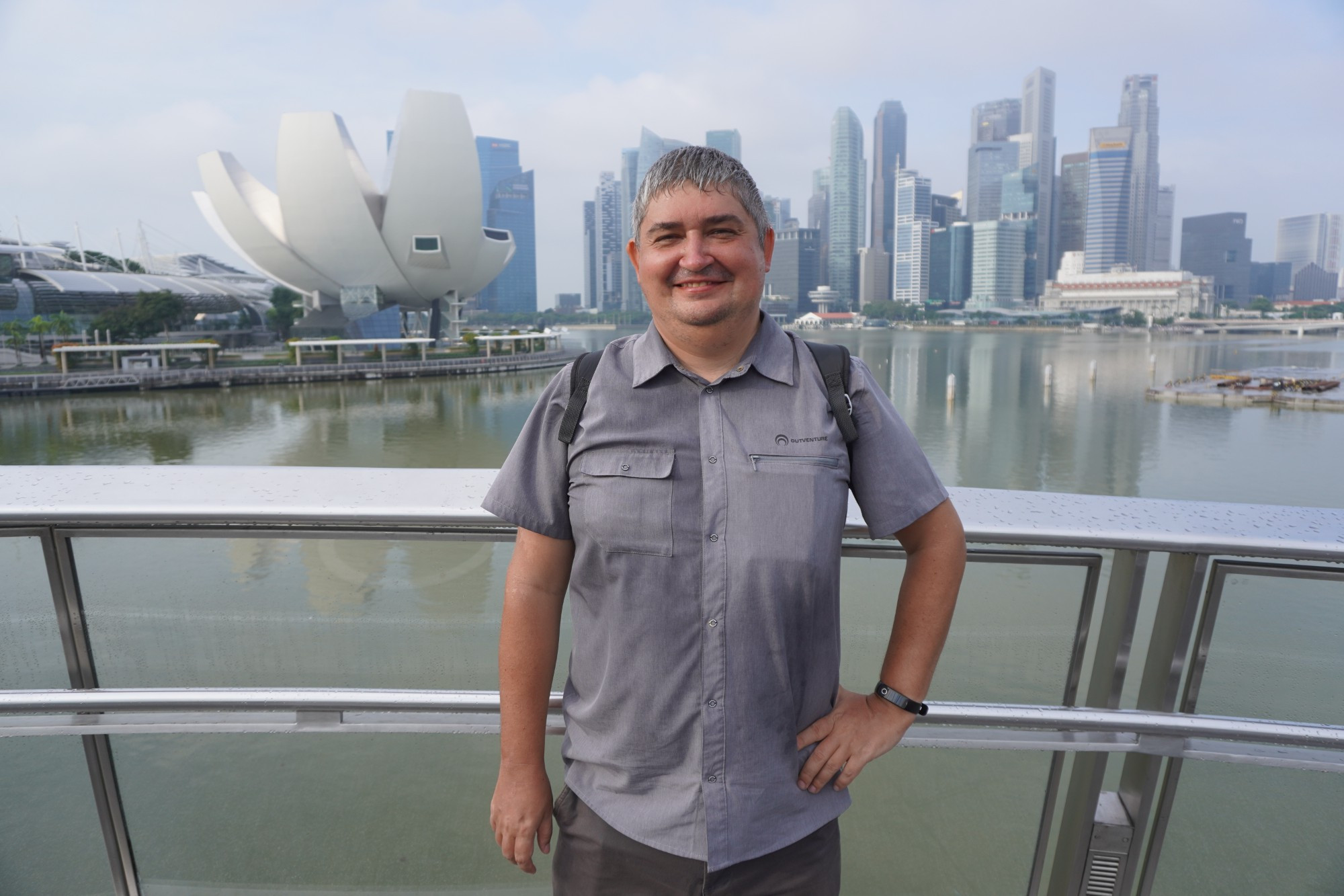 Сингапур. Я на мосту Helix. (11.01.2024)