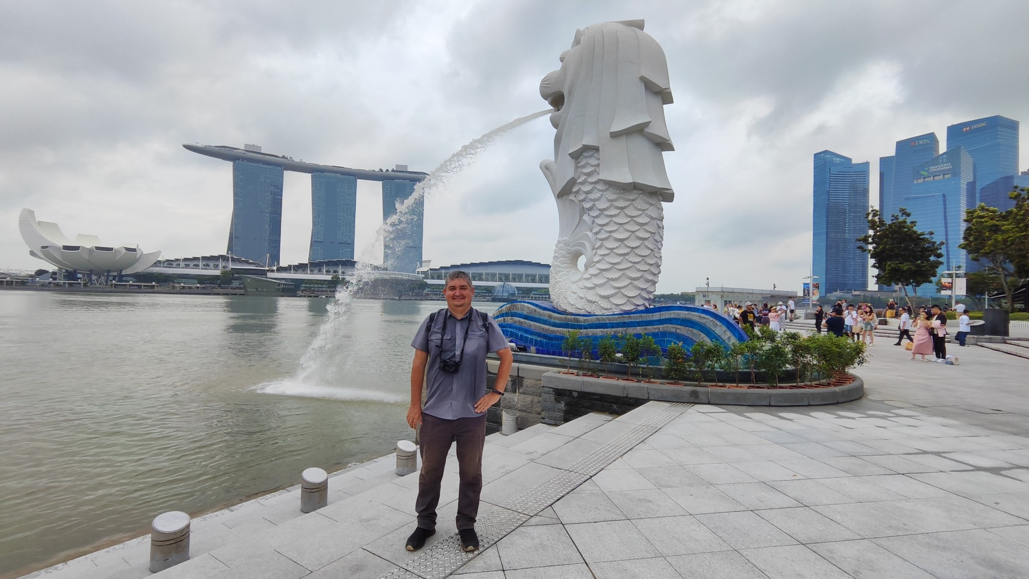 Сингапур. Я в парке Мерлиона. (11.01.2024)