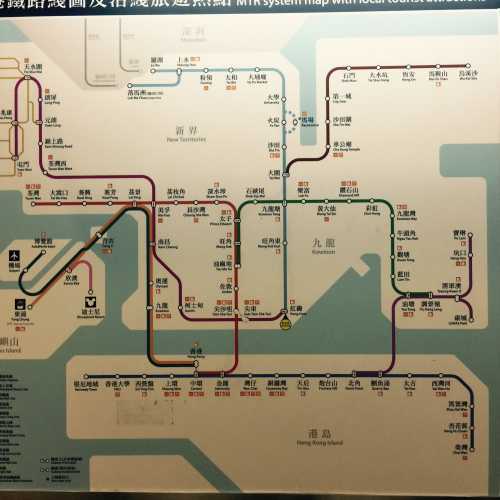 The map of HongKong's subway 