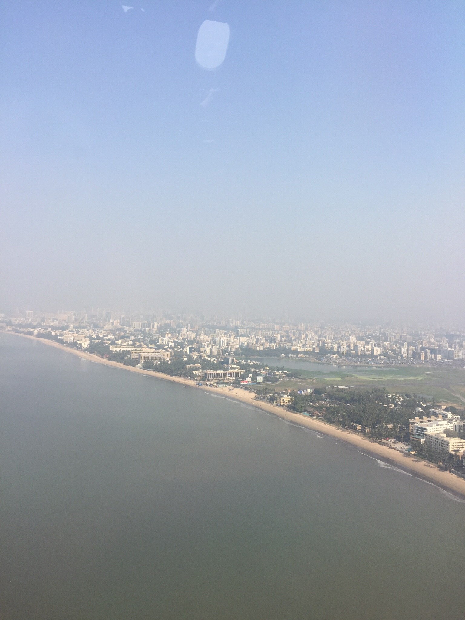 Mumbai from airplane
