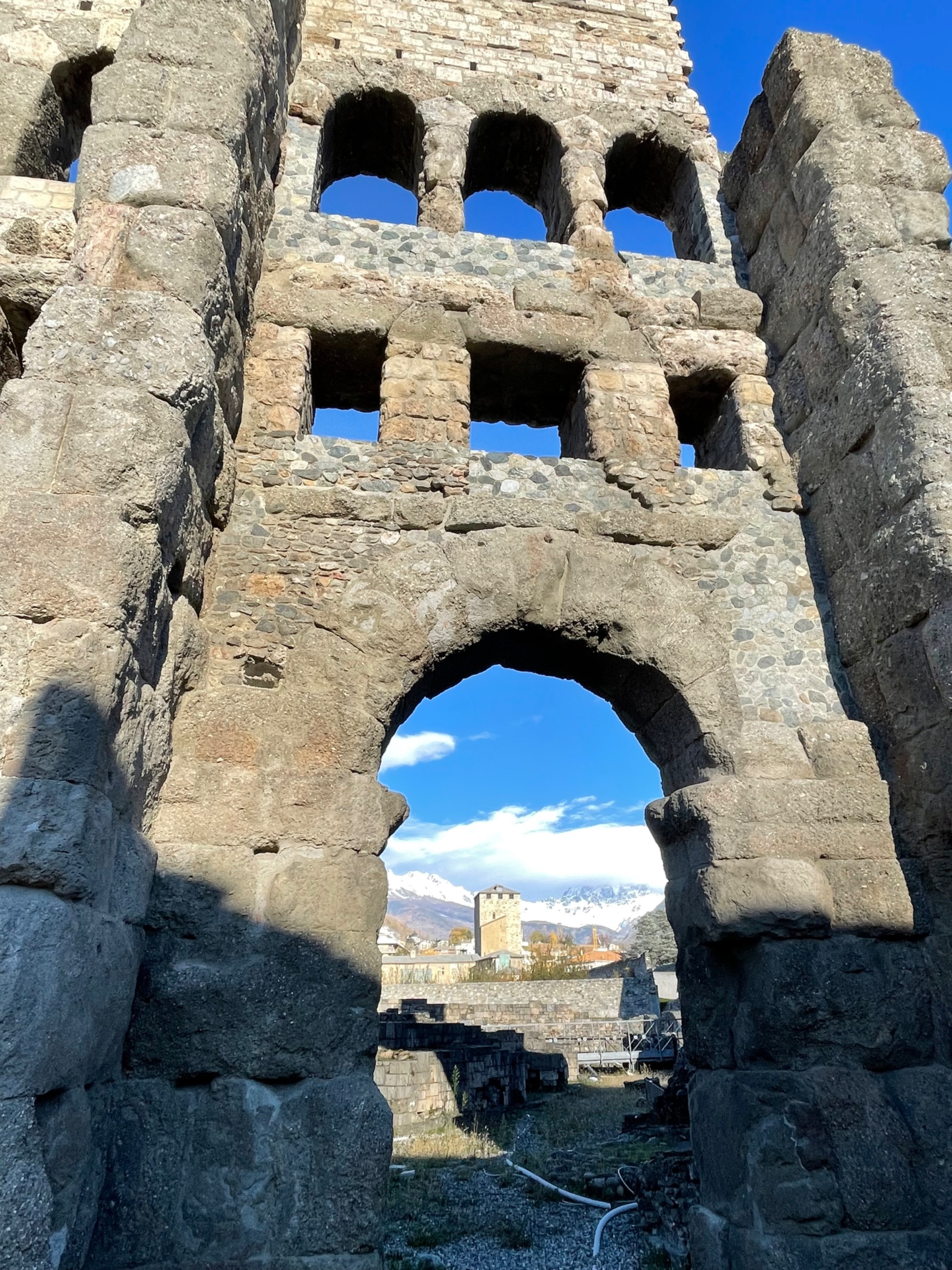 Anfiteatro romano di Aosta, Italy