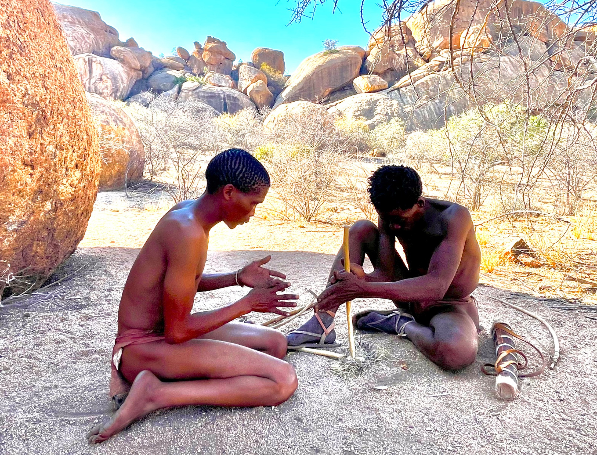 Bushmen tribe settement, Намибия