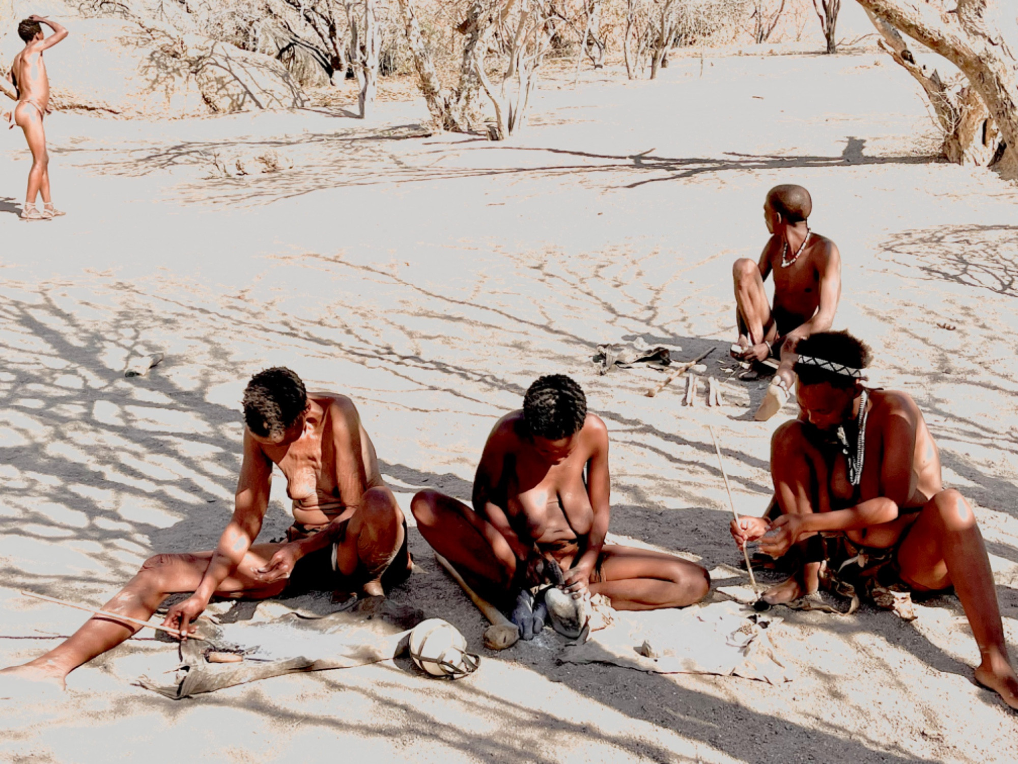 Bushmen tribe settement, Намибия