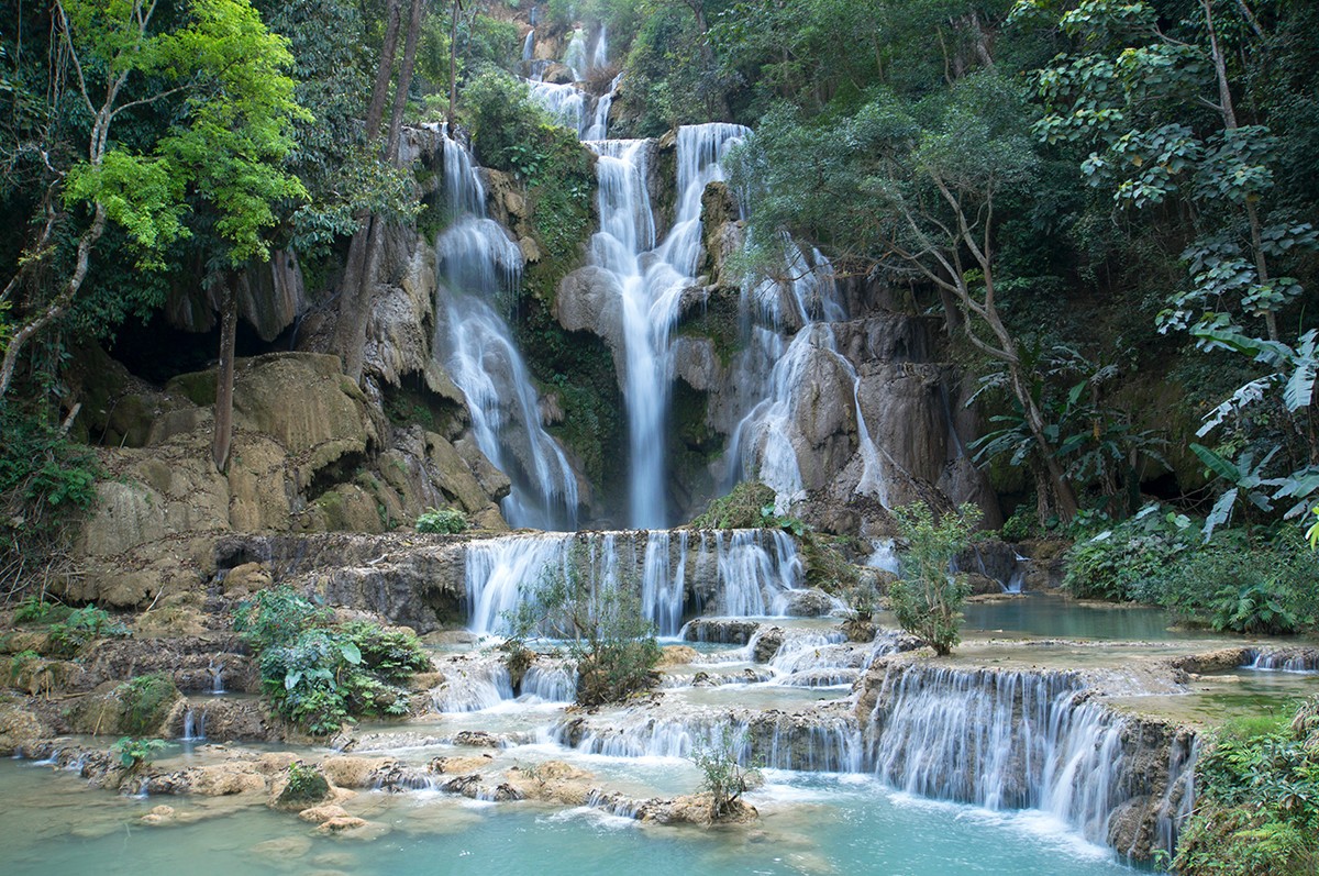 Луанг-прабанг. Водопад Kuang Si.