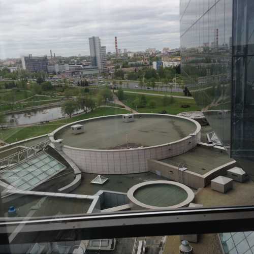 Вид со смотровой библиотеки в Минске 