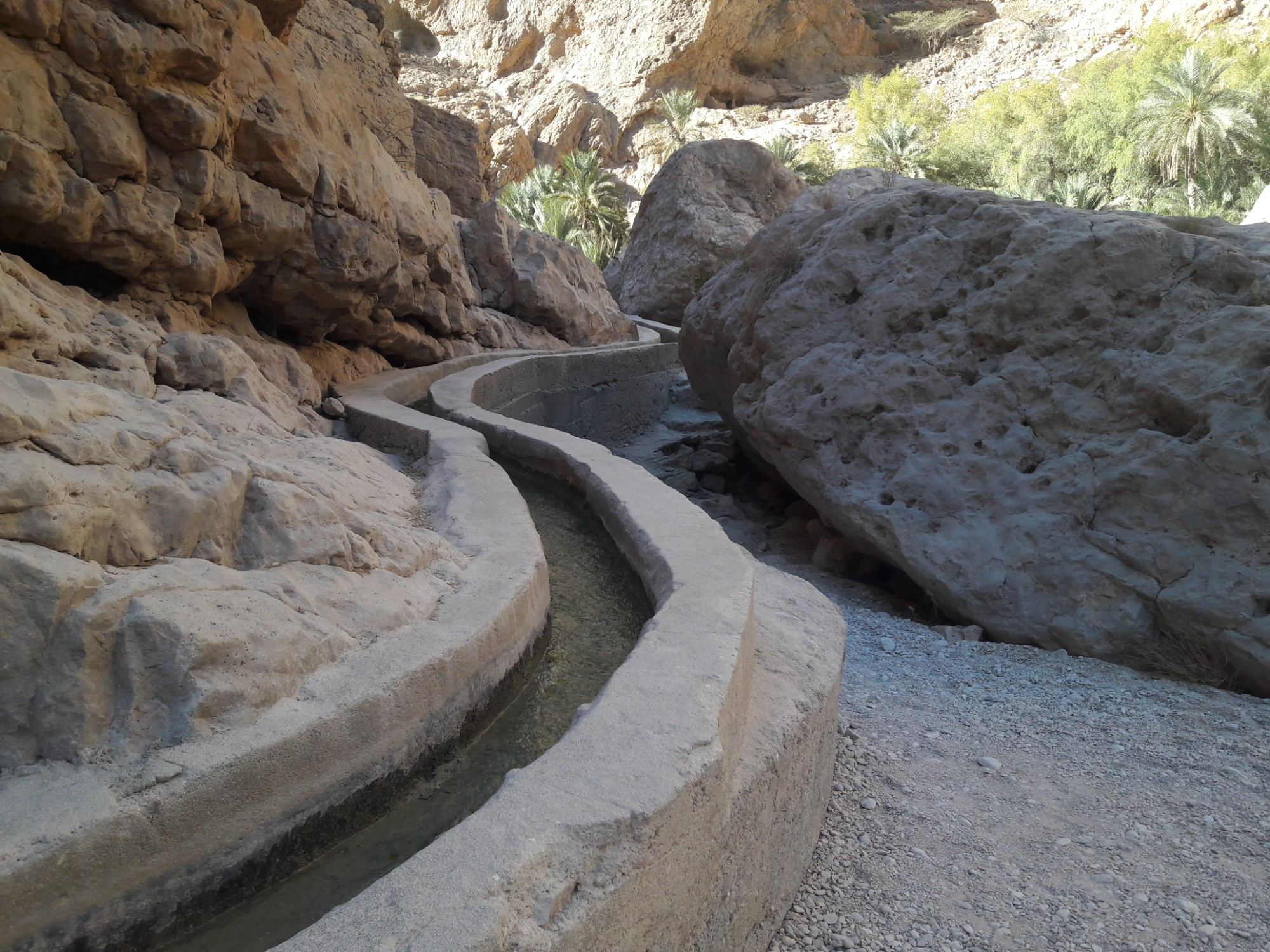 Wadi shab boating, Oman