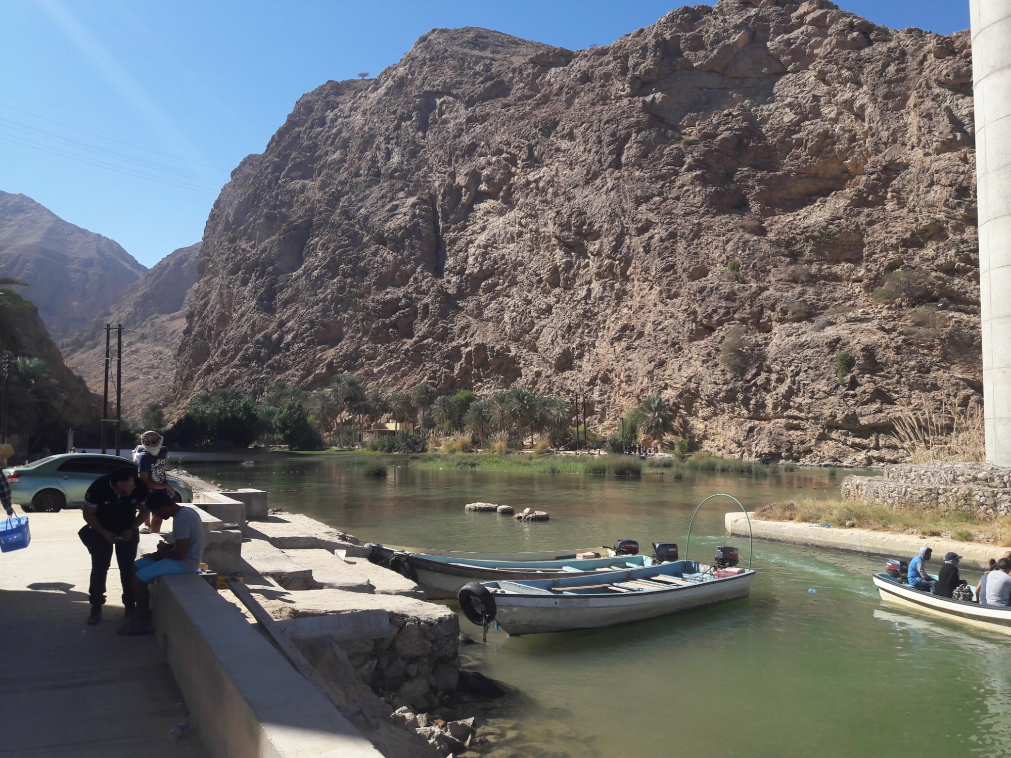 Wadi shab boating, Oman