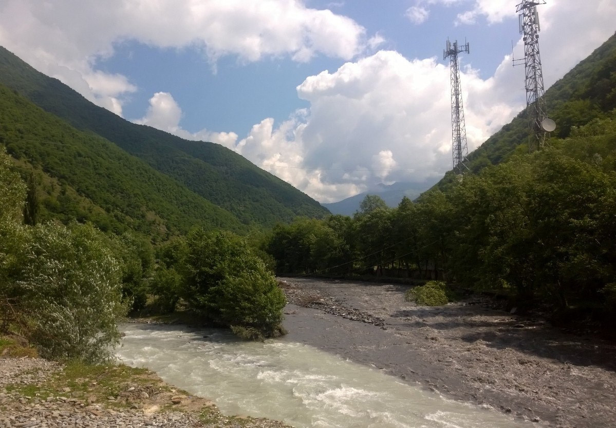 Confluence of Black and White Aragvi, Georgia