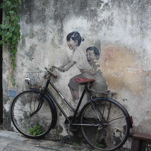 Boy and Girl on Bicycle, Malaysia