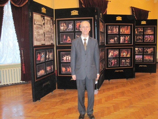 In the lobby of Ulan-Bator opera theatre.