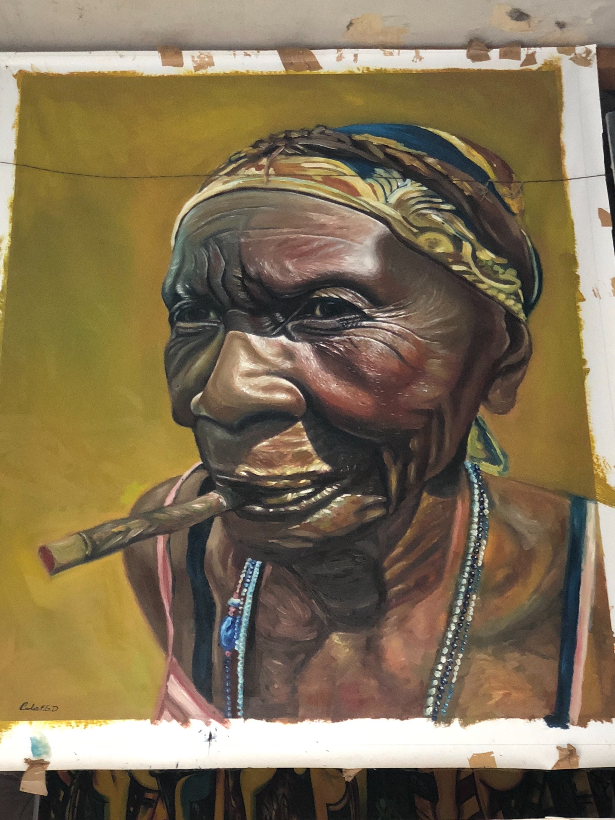 «Кубинская женщина»<br/>
Картина с местного рынка